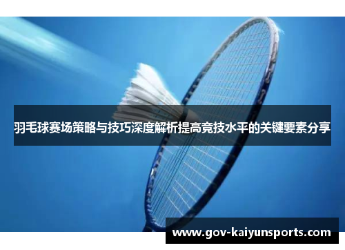 羽毛球赛场策略与技巧深度解析提高竞技水平的关键要素分享
